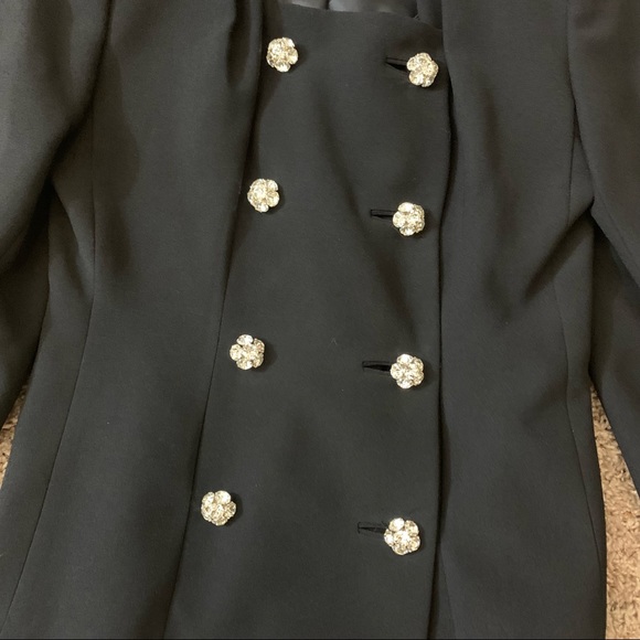 Ilie Wacs Blazer Size 6 with Crystal Buttons - Picture 2 of 3